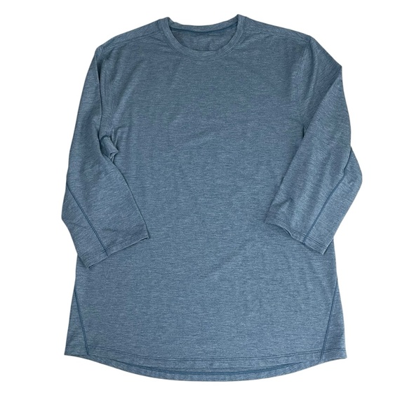 lululemon athletica Men’s 3/4 Sleeve Reflective Shirt Large Teal - Picture 9 of 12
